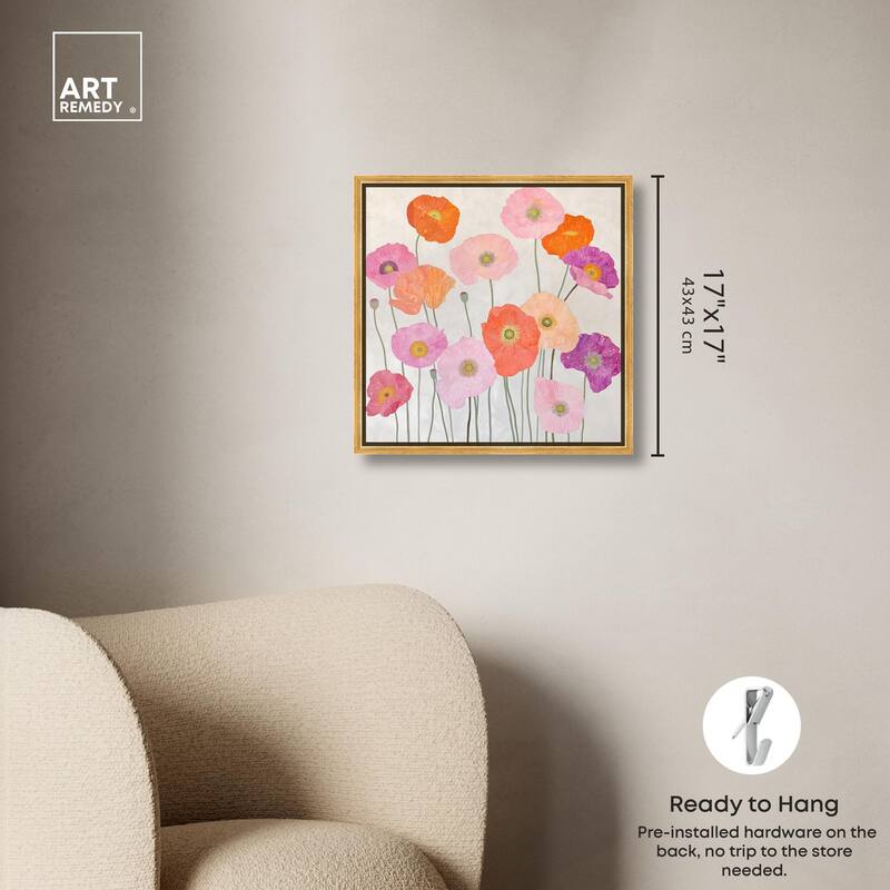Sunset Poppy Chorus I Canvas by Art Remedy