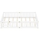 preview thumbnail 7 of 11, Queen Size Bed Floor Bed with Safety Guardrails and Door for Kids - Pine Wood Frame, Low-Profile Design, and Slat Support