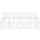preview thumbnail 21 of 26, Queen Size Pine Wood Floor Bed with Safety Guardrails and Door for Kids