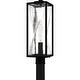 preview thumbnail 1 of 6, Zarah 1-Light Matte Black Outdoor Post Lantern