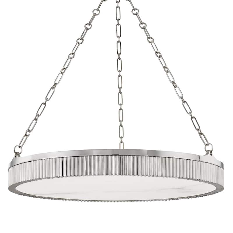 Hudson Valley Lighting Lynden 8 Light 30" Wide LED Drum Chandelier - Polished Nickel