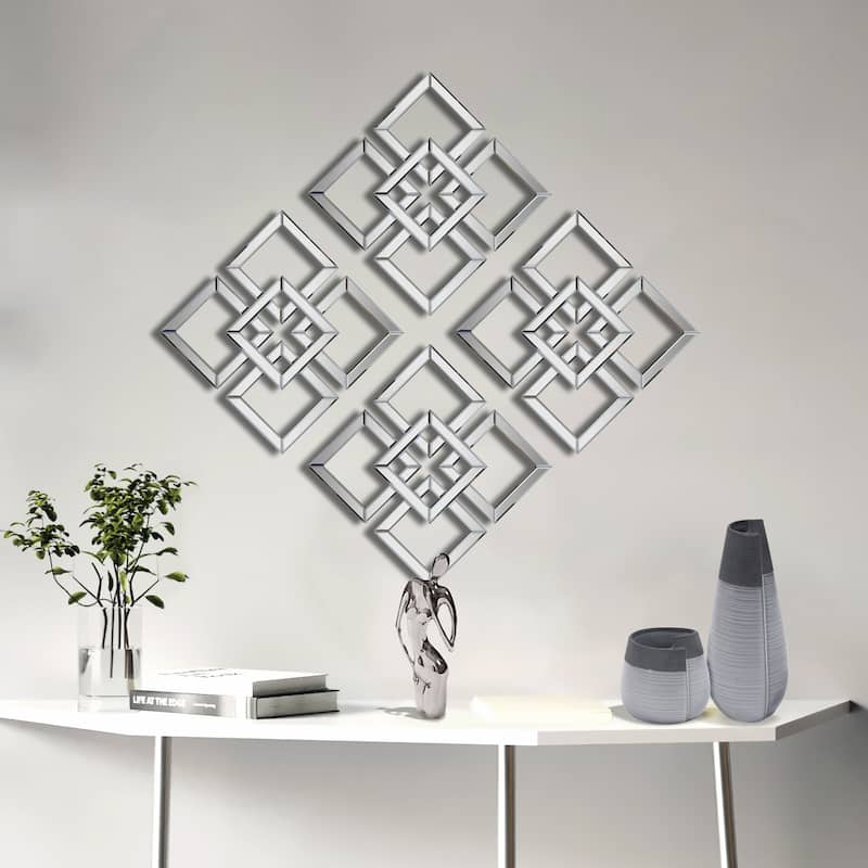 Allan Andrews Contemporary Layered Square Accent Mirror - 16" x 16"