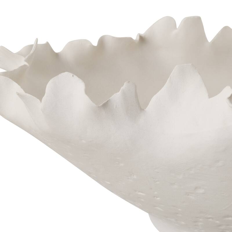 Uttermost Blossom Short Off-white Bowl - 4.5'' H X 16.75'' W X 12'' D