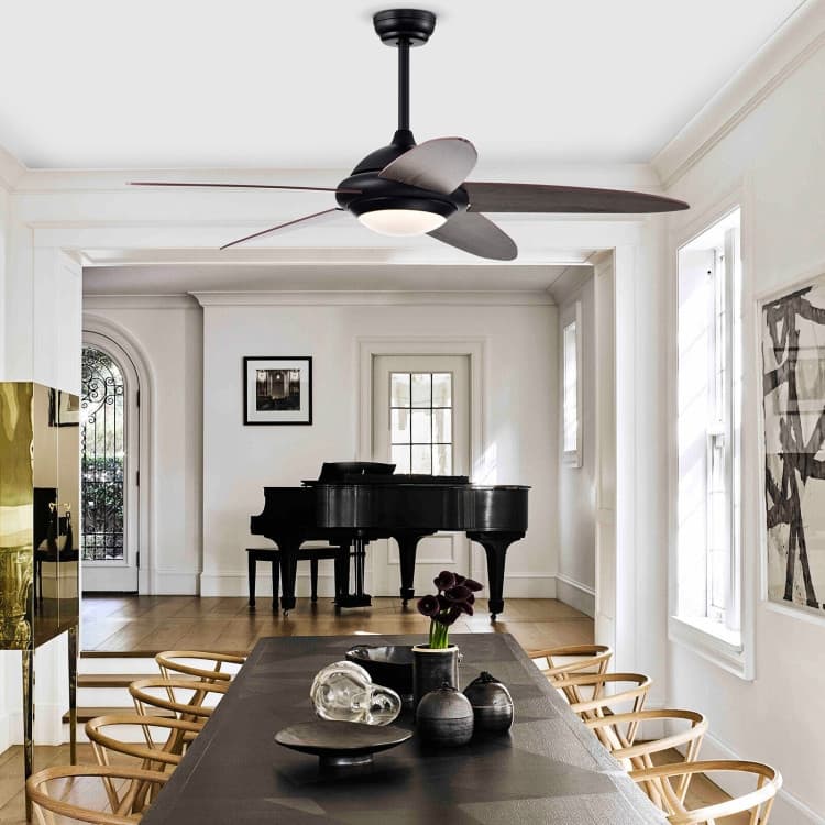 52 Inch Ceiling Fan with Lights and 3 Lighting Colors - 52" (D)