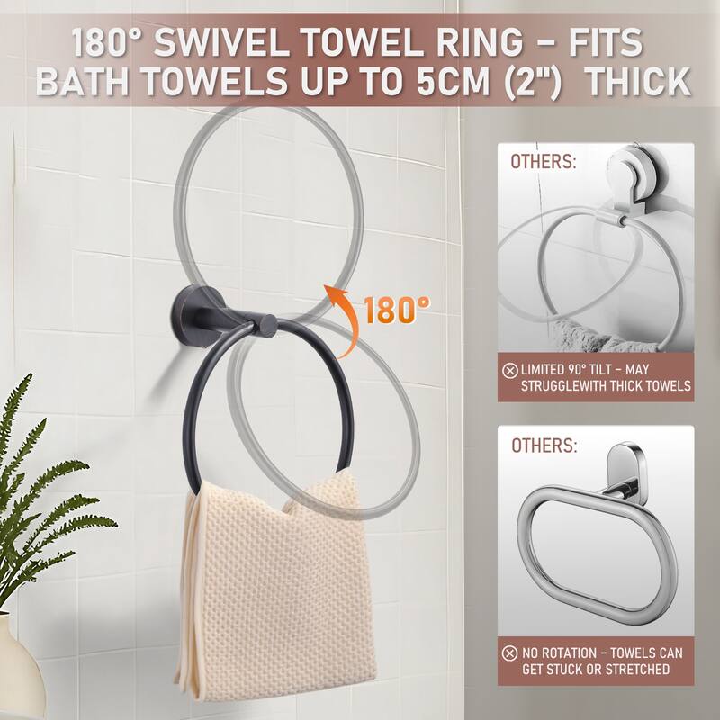 WOWOW 6-Piece Bath Hardware Set with Mounting Hardware