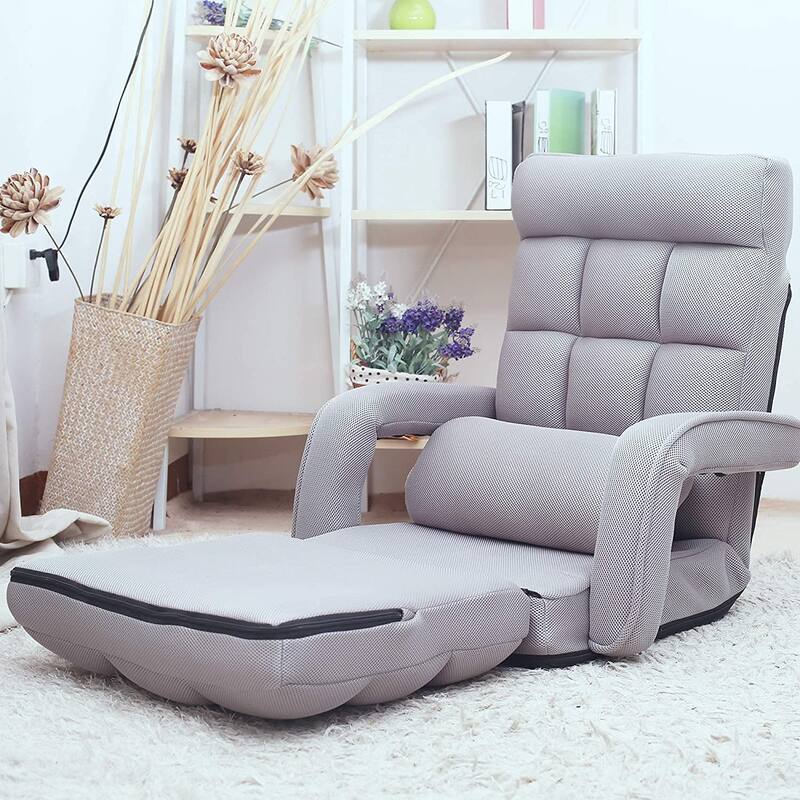 Adjustable 6-Position Floor Chair Folding Lazy Gaming Sofa,Indoor Chaise Lounge Sofa