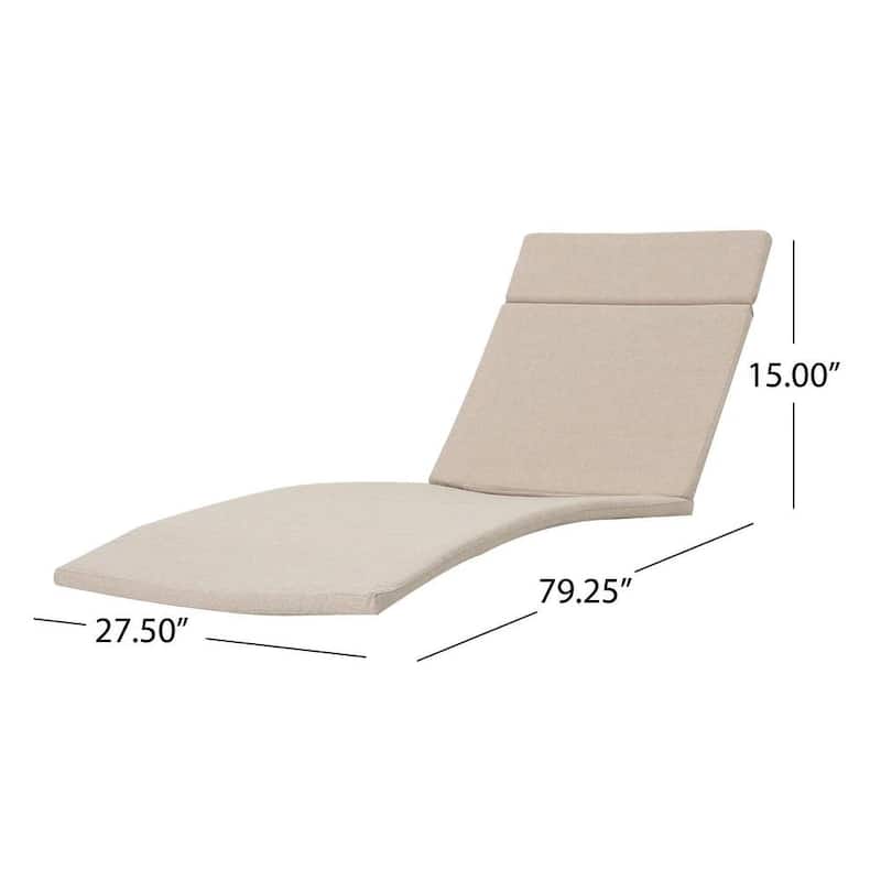 Roomfitters Chaise Lounge Cushion Set, Without Chaise Lounge, Water-Resistant Fabric with Secure Ties (Set of 2)