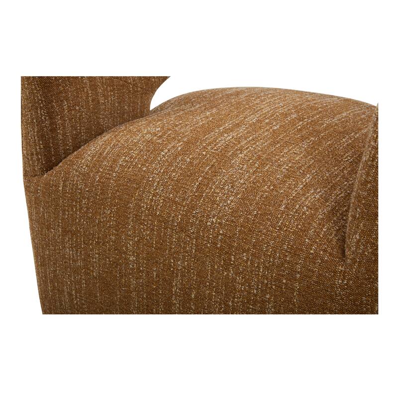 NADAAL STUDIOS Melisande Dining Chairs, Amber Glow Bouclé Upholstery, Feather and Foam Cushions