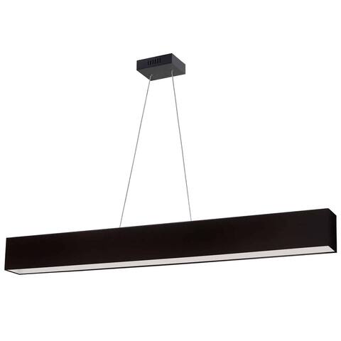 Dainolite Aubrey Modern Matte Black Luxury Pendant Light Modern Pendant Light w/ Black Rectangle Shade