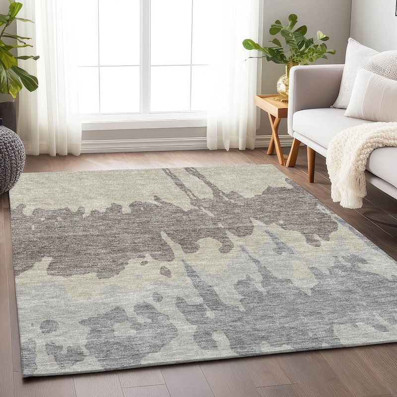 Premium Washable Super Soft Modern Drama Mayfield Rug - Taupe - 8' x 10'