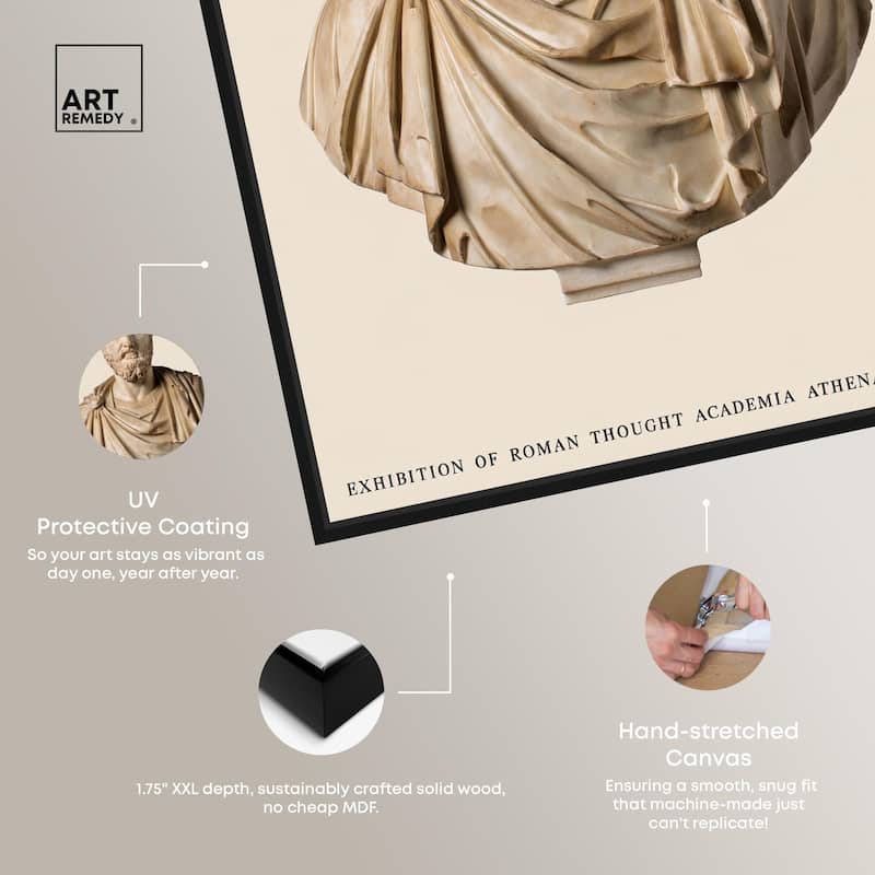 Philosopher Emperor's Gaze Canvas by Art Remedy