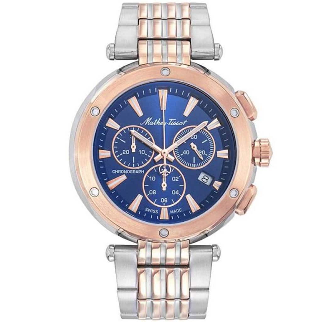 Mathey Tissot Men's Neptune Chrono Blue Dial Watch - H912CHRBU - 6 (36)