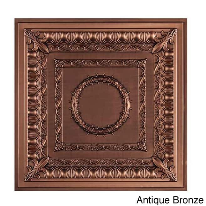 Royal Ceiling Tile (Pack of 10) - 24 x 24 each - Antique Bronze