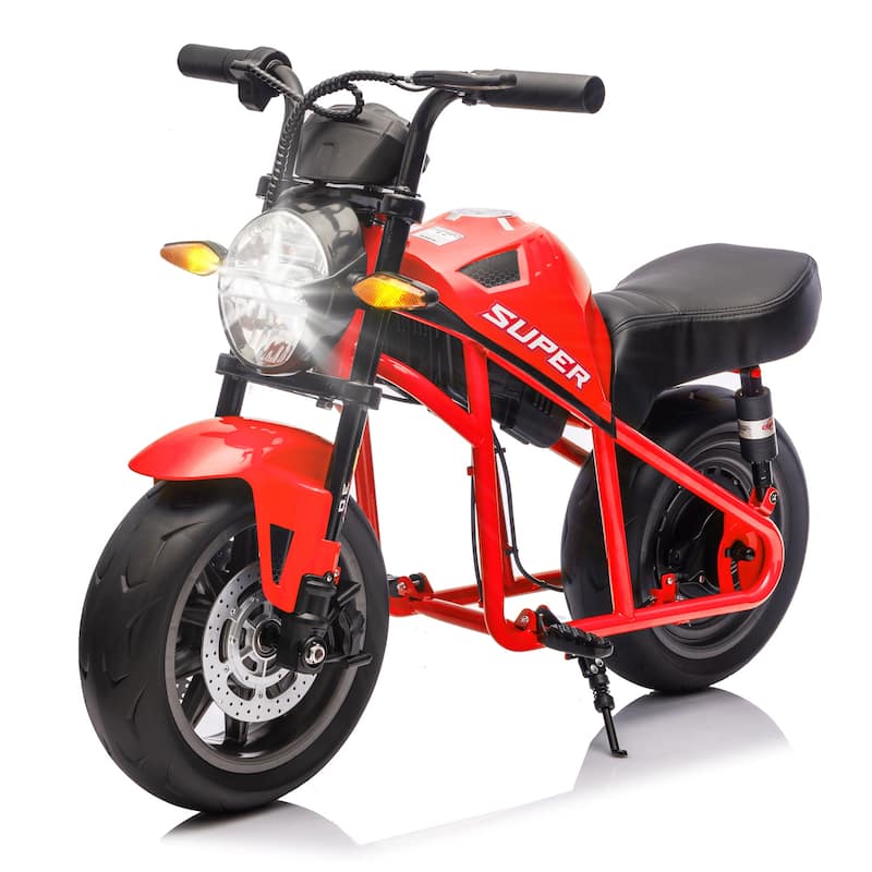 Simple Electric Bike Kids Electric Motorcycle 24V Ride-On Motorcycle with Built-in Music & LED Lights