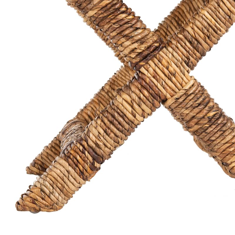 SAFAVIEH Suzette Natural Wicker x-Bench - 22" x 22" x 19.5" - 22Wx22Dx20H