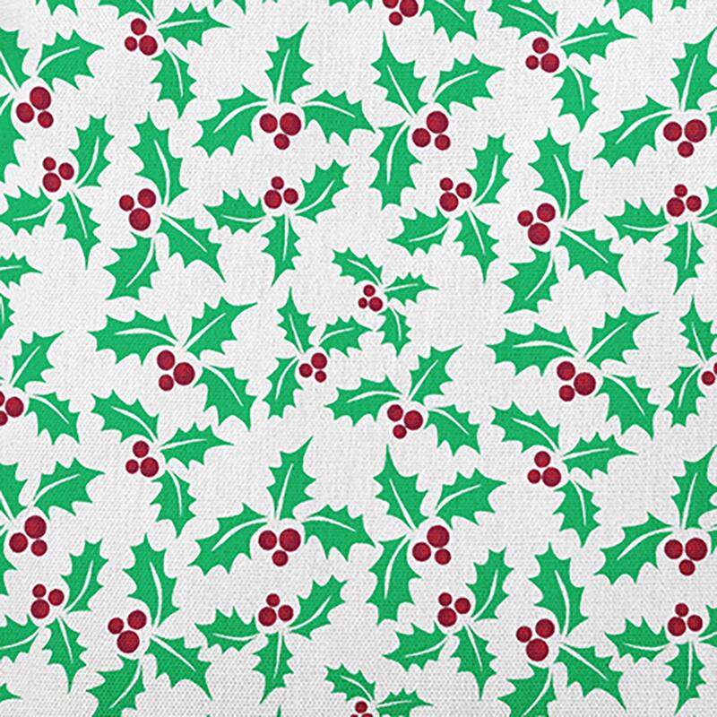 Holly Bush Christmas/Winter Accent Pillow