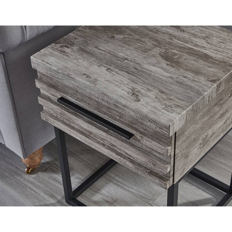 3-Piece Upholstered Bedroom Set, Tufted Wingback Bed with Two Nightstands