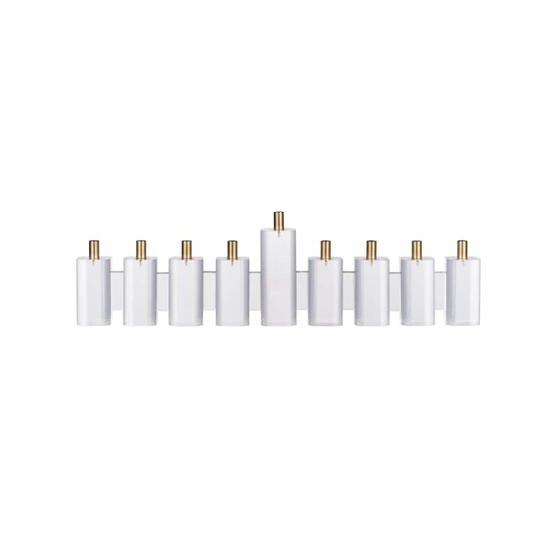 DesignStyles Acrylic Menorah w/ 30mm Candle Holders