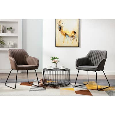 Porthos Home Kylo PU Leather Upholstered Dining Chair with Metal Legs