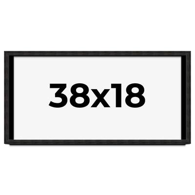 38x18 Shadow Box Black Rustic Barnwood Display Frame | 1.125 Inch