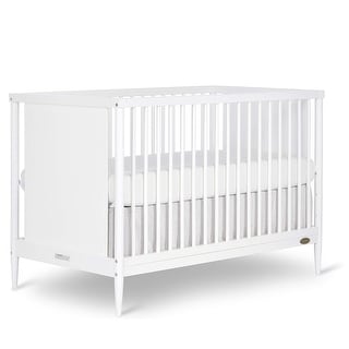 Dream On Me Clover 4-In-1 Modern Island crib With Rounded Spindles - White