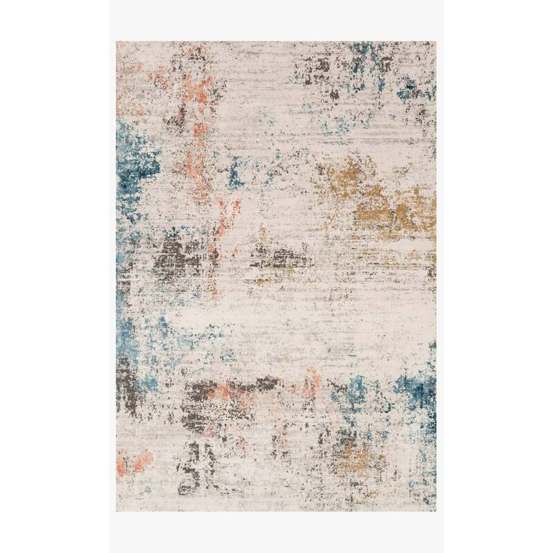 Alexander Home Keara Abstract Distressed Contemporary & Modern Rug - 3'4" x 5'7" - Rectangle