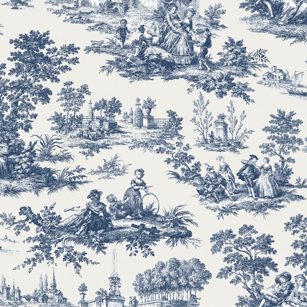 Galerie Wallcoverings Cottage Chic Toile ECODECO Material Matte Wallpaper Roll