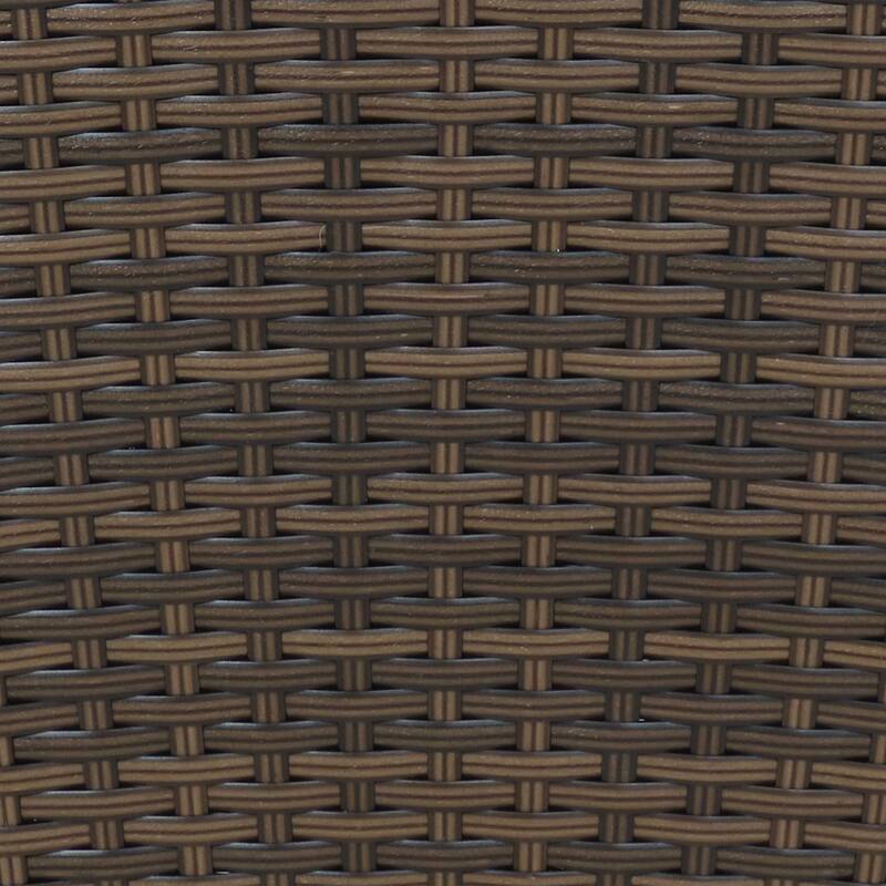 Sunnydaze Tall Square Brown Polyrattan Planter - 20-Inch - Set of 2 - 20-Inch Tall