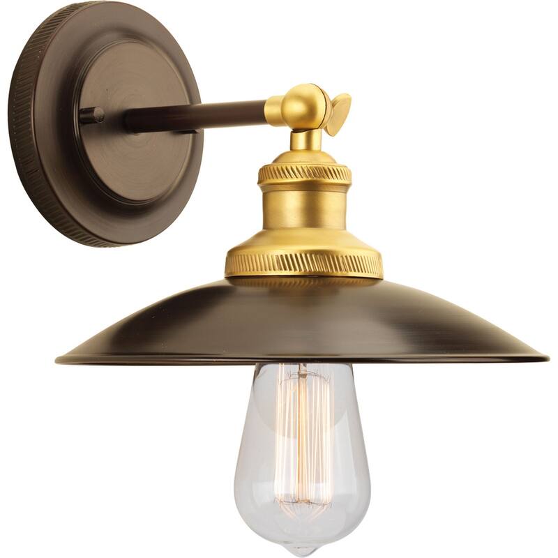 Progress Lighting Archives 1-light Adjustable Bronze Steel 9-inch Swivel Wall Sconce