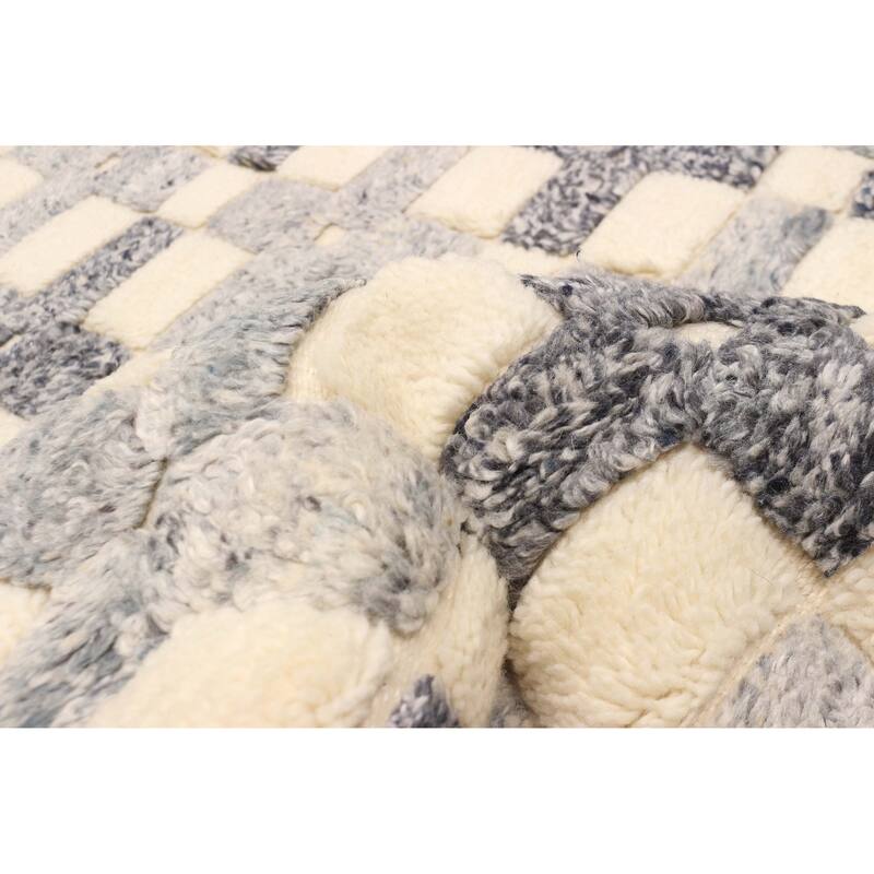 ECARPETGALLERY Hand-knotted Tangier Cream Wool Rug - 5'2 x 8'1