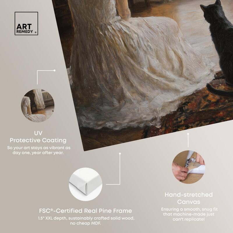 Her Faithful Companion Canvas by Art Remedy, Gallery Wrapped