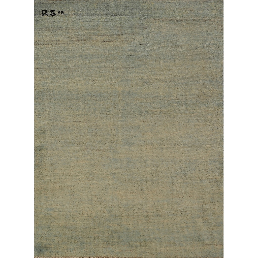 Modern Gabbeh Oriental Rug Handmade Bedroom Wool Carpet - 2'9" x 3'10"