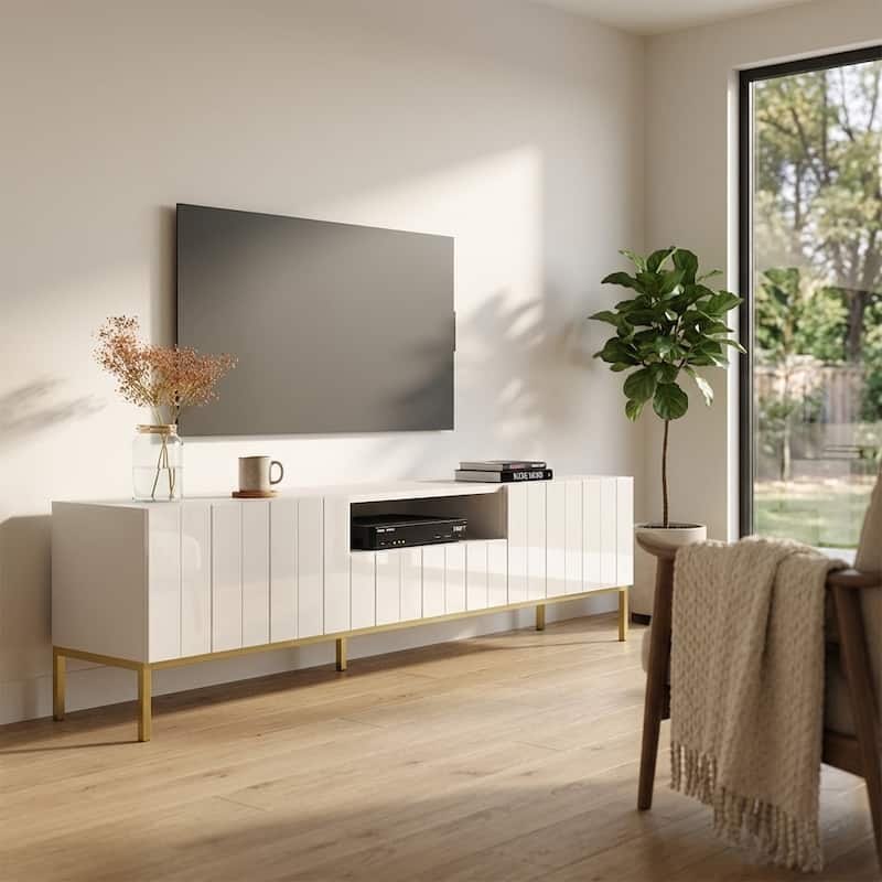 Meble Furniture Elegante 01 75" TV Stand for up to 80" TVs - 74"W x 20"H