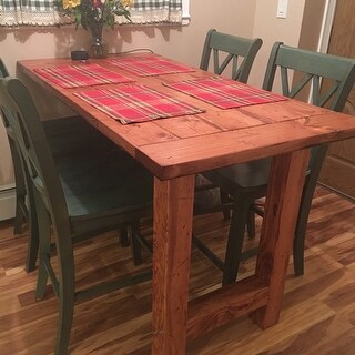 Eleanor Double X-Back Wood 24-inch Counter Chair (Set of 2) by iNSPIRE Q Classic