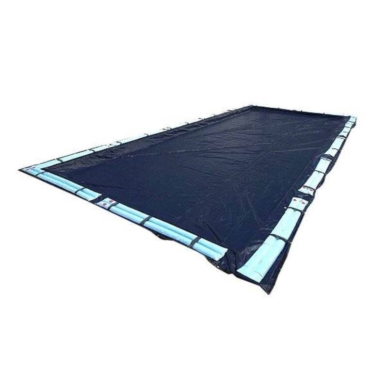 Deluxe 20x40 Dark Blue Winter Rectangular Inground Swimming Pool Cover Safety - 18.5