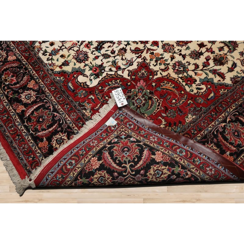 8'7''x12'4'' Hand Knotted Wool Ivory Bidjar 350 KPSI Plush Pile Rug - 8' 7'' x 12' 4''