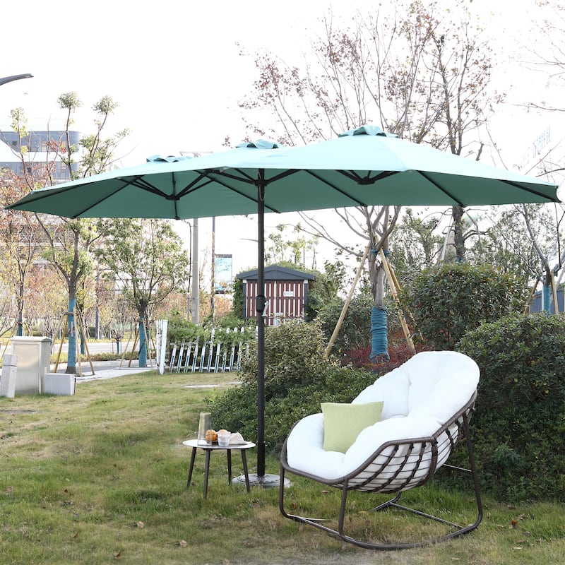 14.8 Ft Double Sided Outdoor Umbrella - Light green