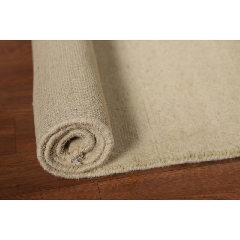 Modern Gabbeh Oriental Foyer Rug Hand-Knotted Wool Carpet - 3'4"x 5'0"