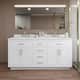 Option White / Giotto Quartz Top / Brushed Gold Hardware