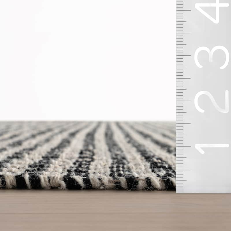 Carmeon Hamilton Tula Textured Stripe Handwoven Rug