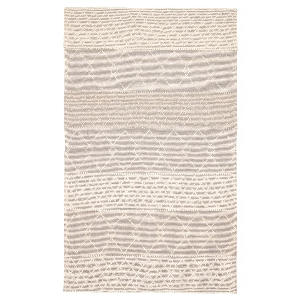 ECARPETGALLERY Braid weave Sienna Grey Wool Rug - 4'11 x 7'10