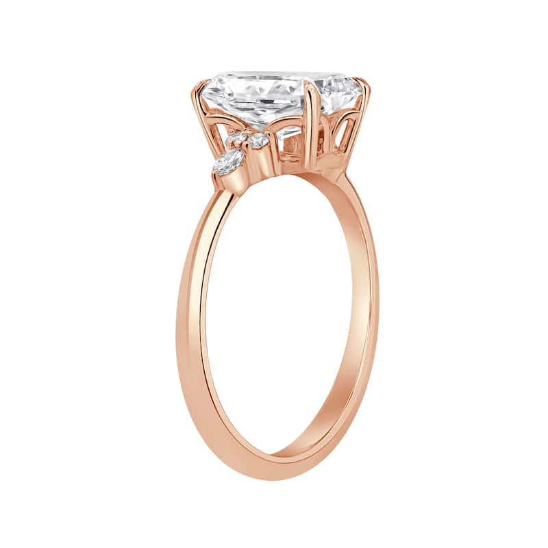 Auriya 14k Gold 5 3/5ctw Lab grown Radiant Nature's Inspired Diamond Engagement Ring (F-G VS)