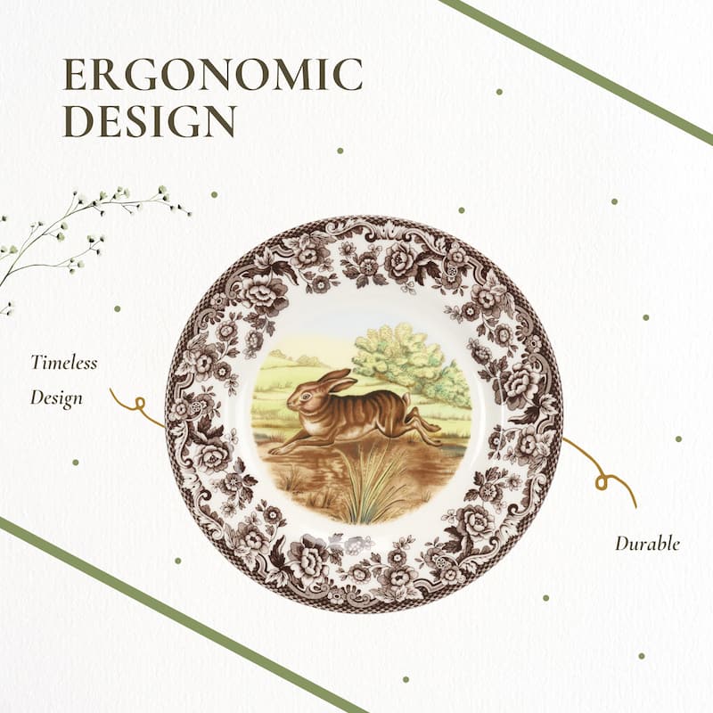 Spode Woodland Dinner Plate Animal Motifs