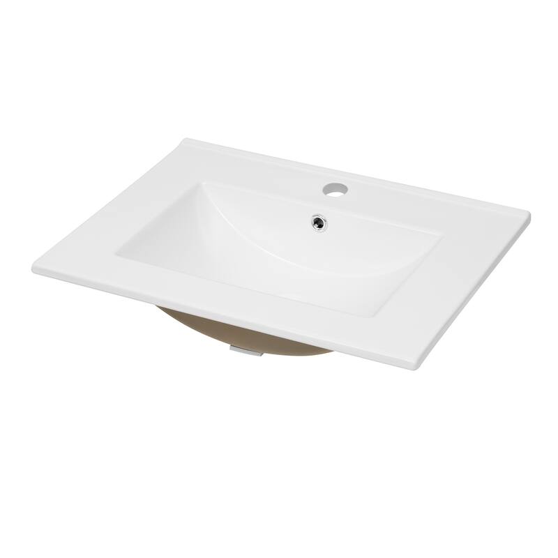 48'' Freestanding Bathroom Vanity Set with White Integrated Ceramic Sink - 48'' x 18.2'' x 34''