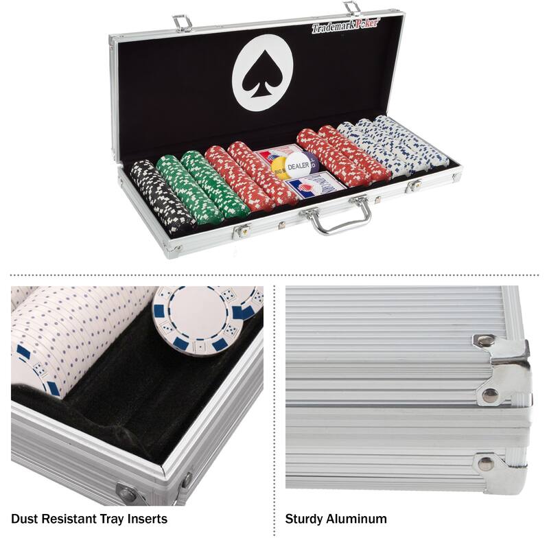 48-Inch Poker Table Top and 500 Chips Set - Foldable Topper
