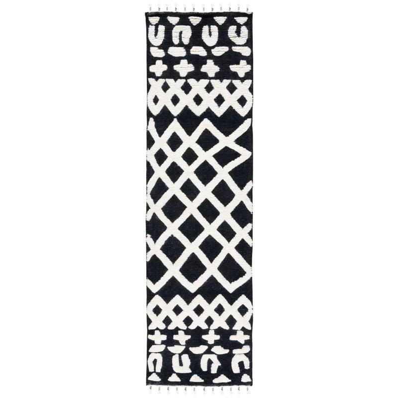 SAFAVIEH Hand-Knotted Casablanca Shag Fazila Wool Tassel Rug