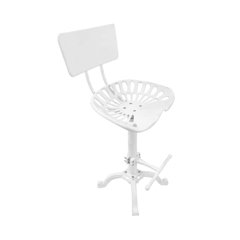 August Tractor Seat Stool w/ Back