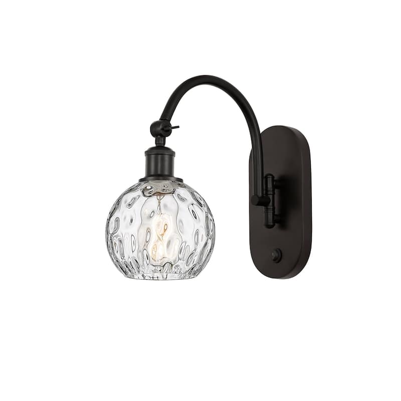 Innovations Lighting 518-1W-12-6 Athens Sconce Athens 12" Tall Wall - Oil Rubbed Bronze / Clear Water Glass