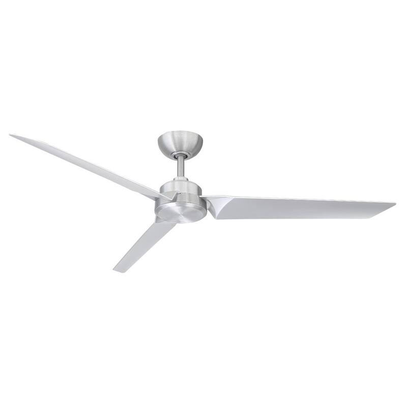 Roboto Indoor and Outdoor 3-Blade Smart Ceiling Fan 62in with Remote Control - Brushed Aluminum