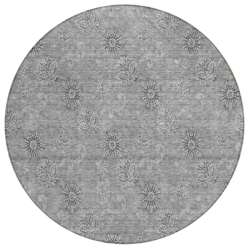 HomeRoots Floral Transitional Rectangle Outdoor Rug